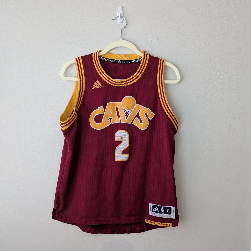 Cleveland Cavaliers NBA Basketball Jersey Maroon Yellow Kyrie Irving Kids Size L